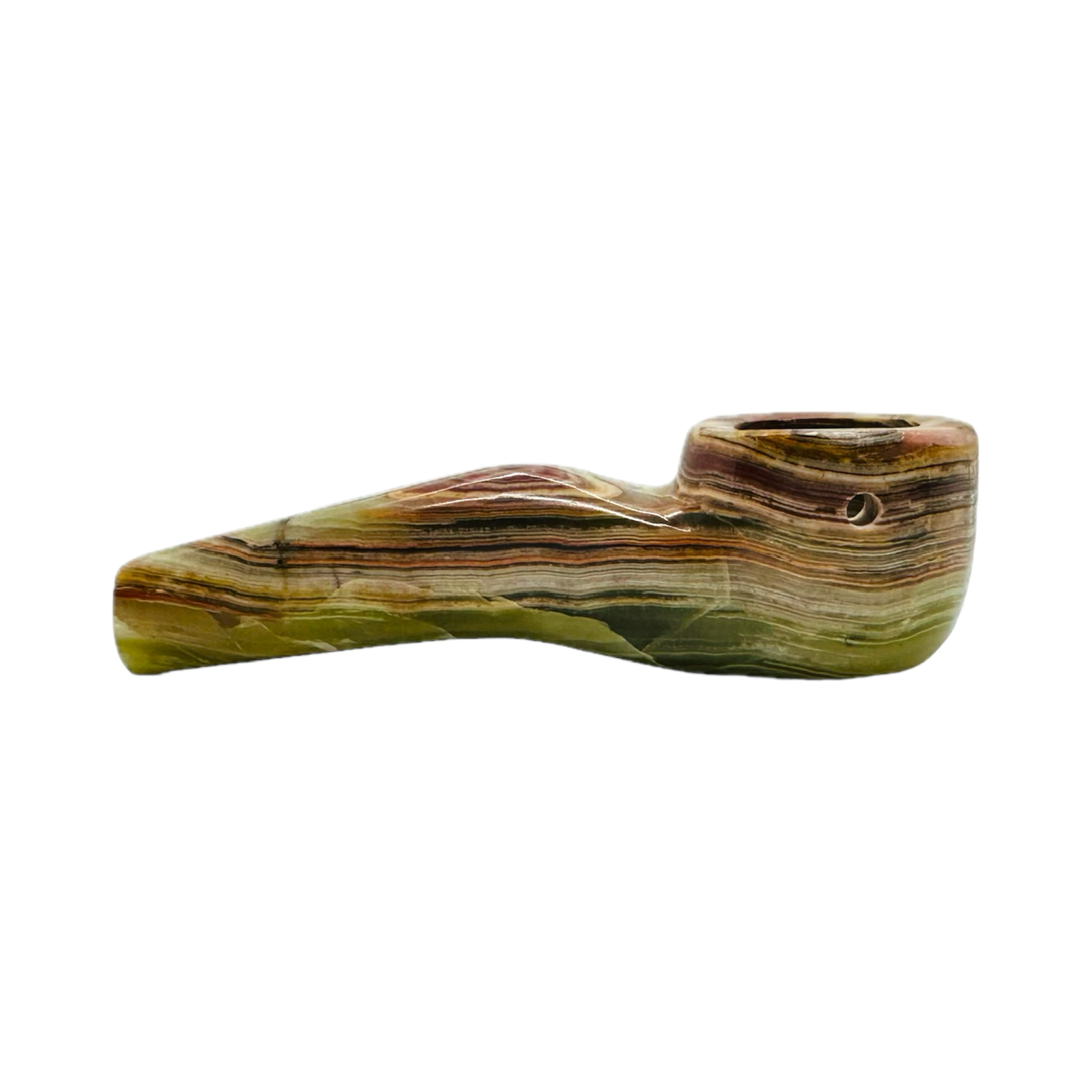 StoneAge | 4" Handmade Tobacco Smoking Pipe – Model: Curve, Includes Gift Box