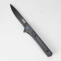 Defender-Xtreme | 8" Black Titanium Coated Ball Baring Folding Knife [14387]