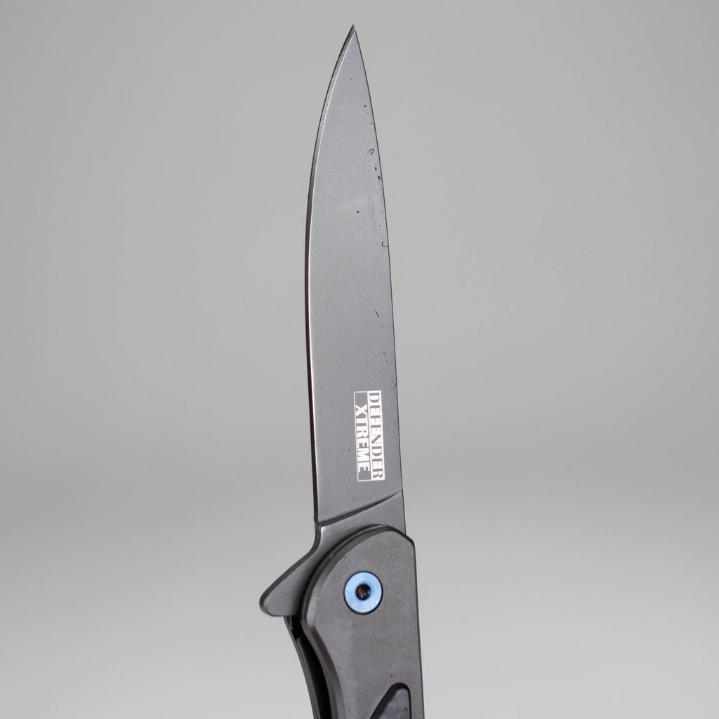 Defender-Xtreme | 8" Black Titanium Coated Ball Baring Folding Knife [14387]
