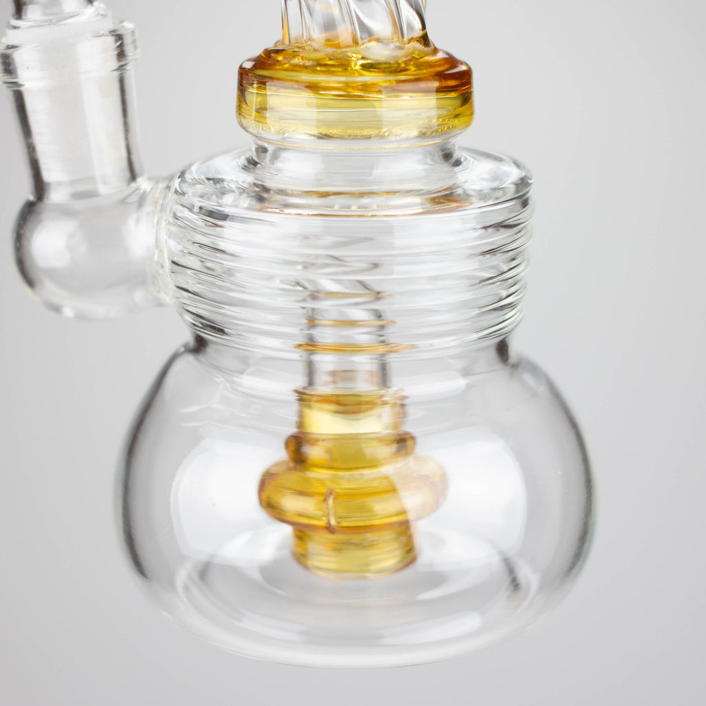 6" Swirl glass bong with water diffuser