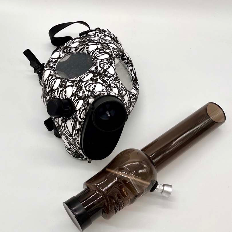 Silicone Full face Mask with Acrylic bong [PIP292]