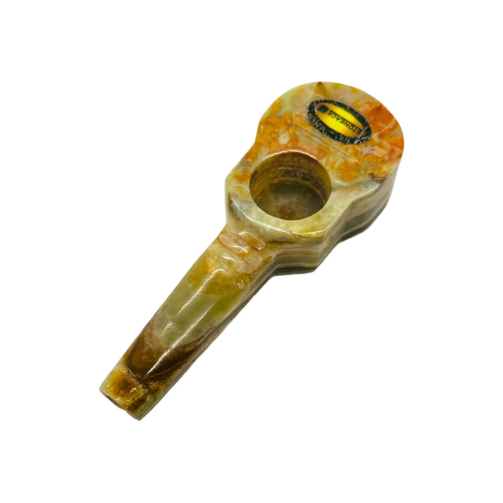 StoneAge | 4" Handmade Tobacco Smoking Pipe – Model: Guitar, Includes Gift Box