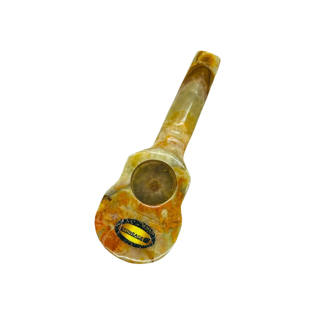 StoneAge | 4" Handmade Tobacco Smoking Pipe – Model: Guitar, Includes Gift Box