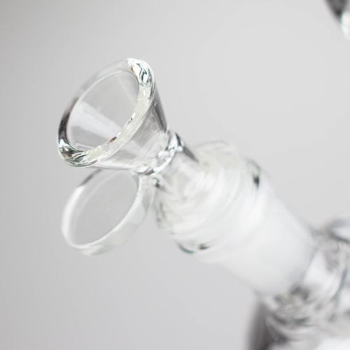 11" Round Shape Glass Bong With Leaf Design