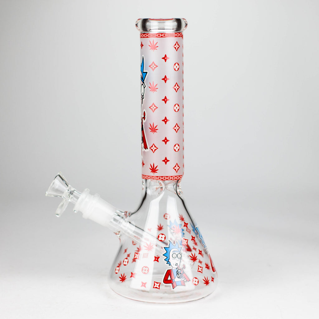 Z10" Glow in the dark Glass Bong With RM Design