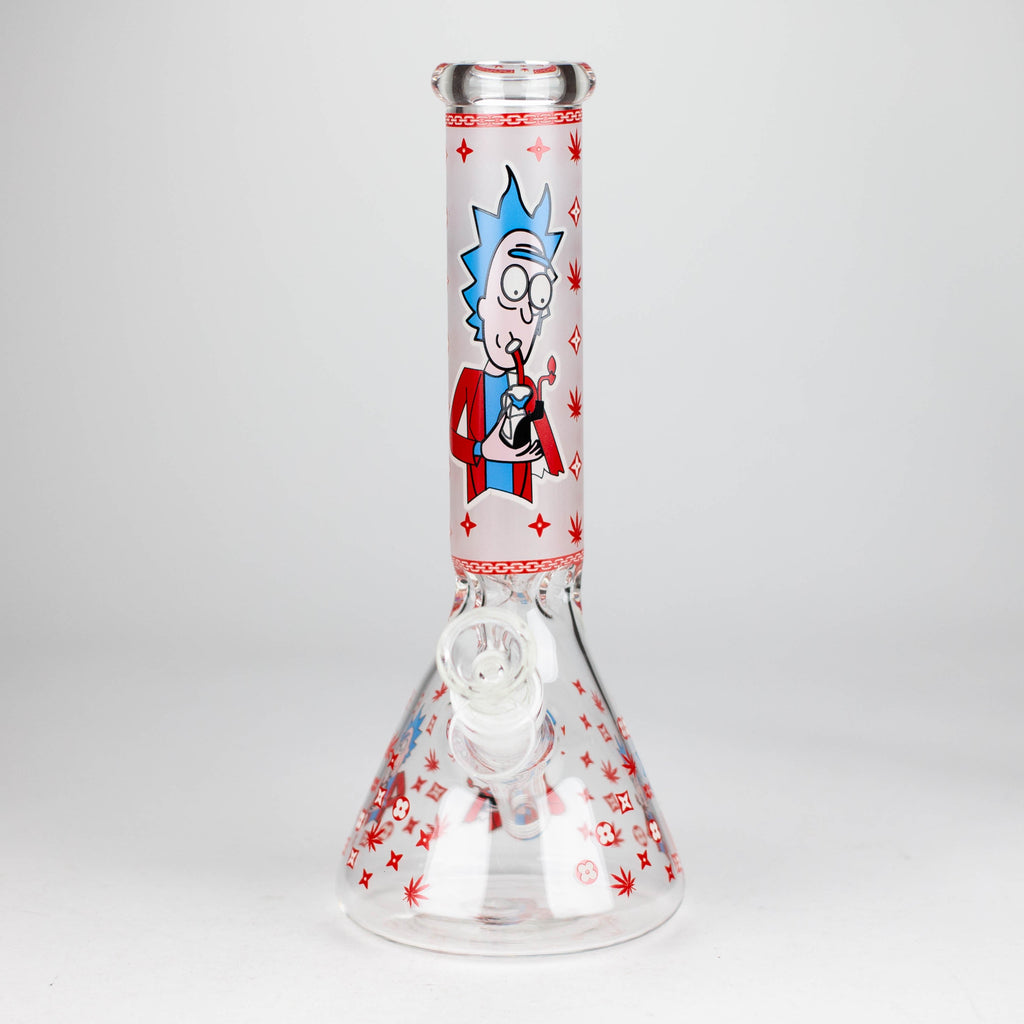 Z10" Glow in the dark Glass Bong With RM Design