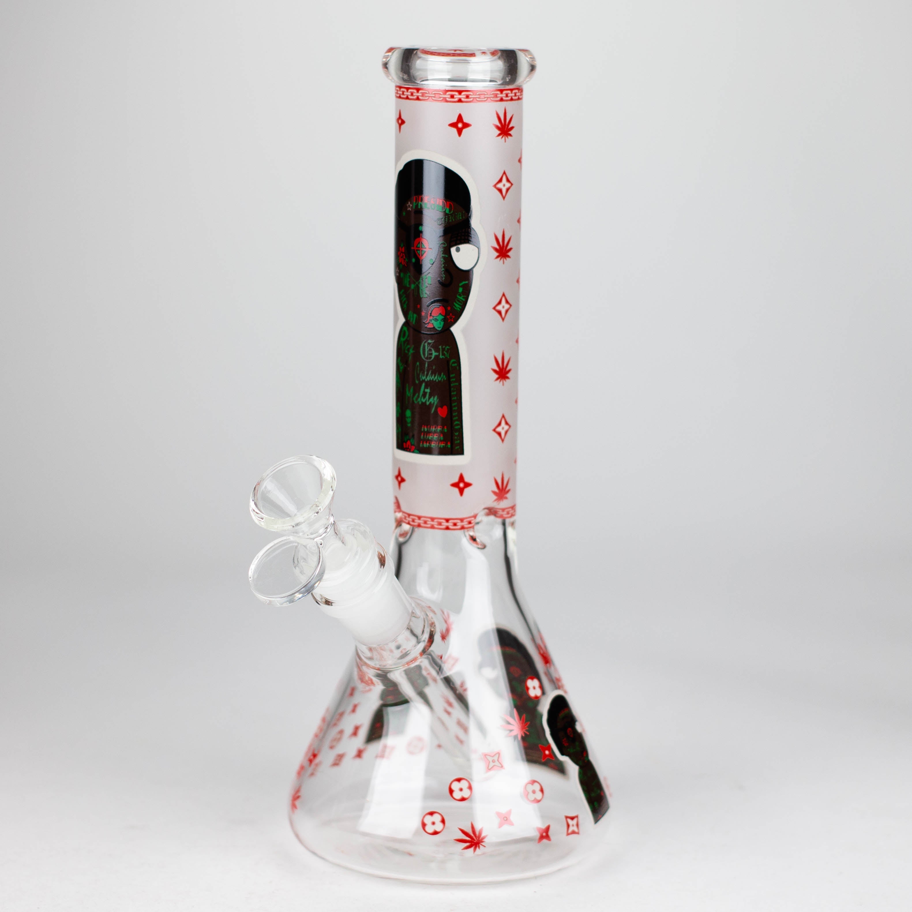 Z10" Glow in the dark Glass Bong With RM Design