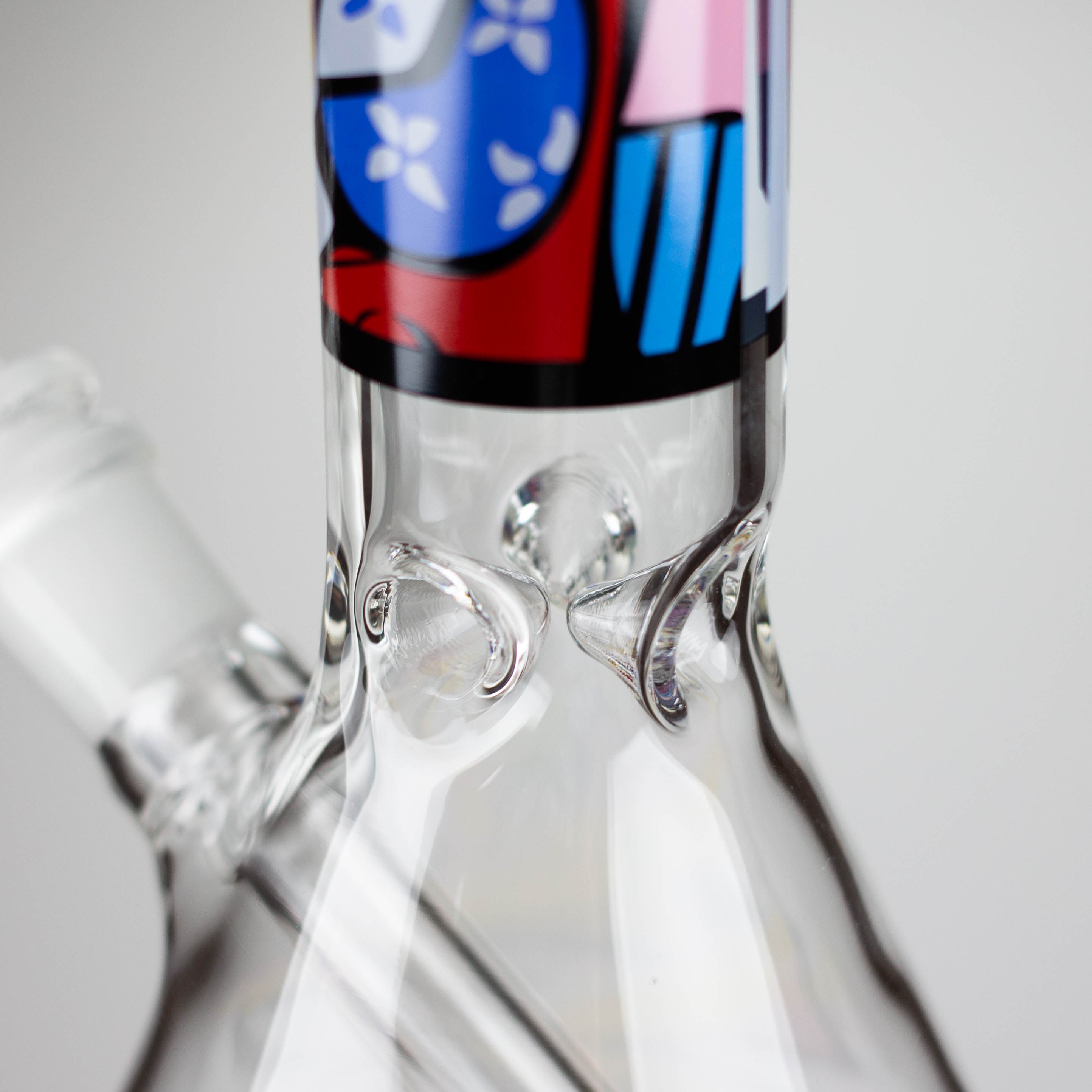 Z10" Glass Bong With Abstract Art Design