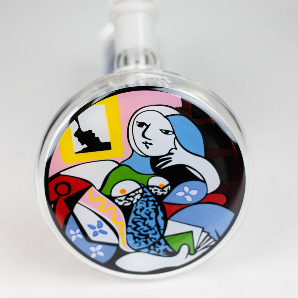 Z10" Glass Bong With Abstract Art Design