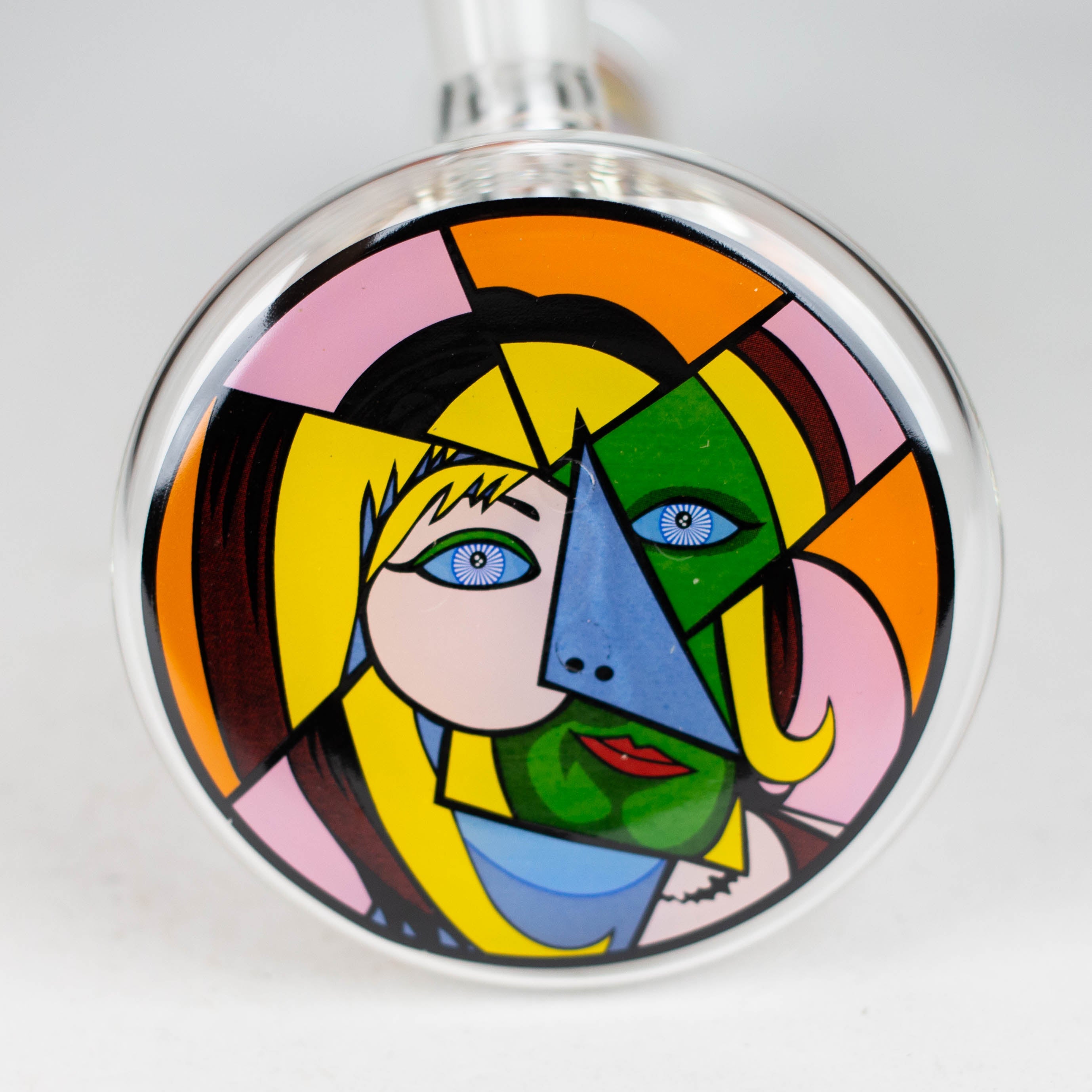 Z10" Glass Bong With Abstract Art Design