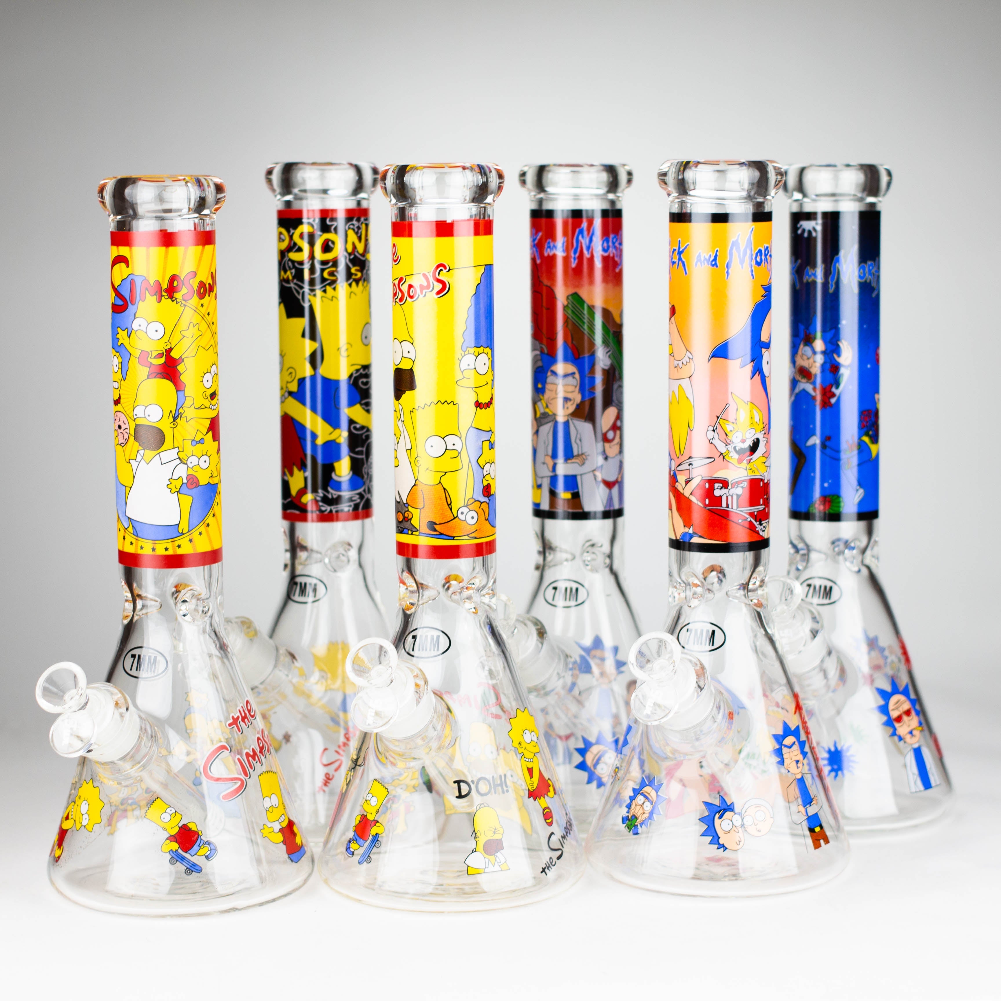 14" 7mm Cartoon Design Beaker