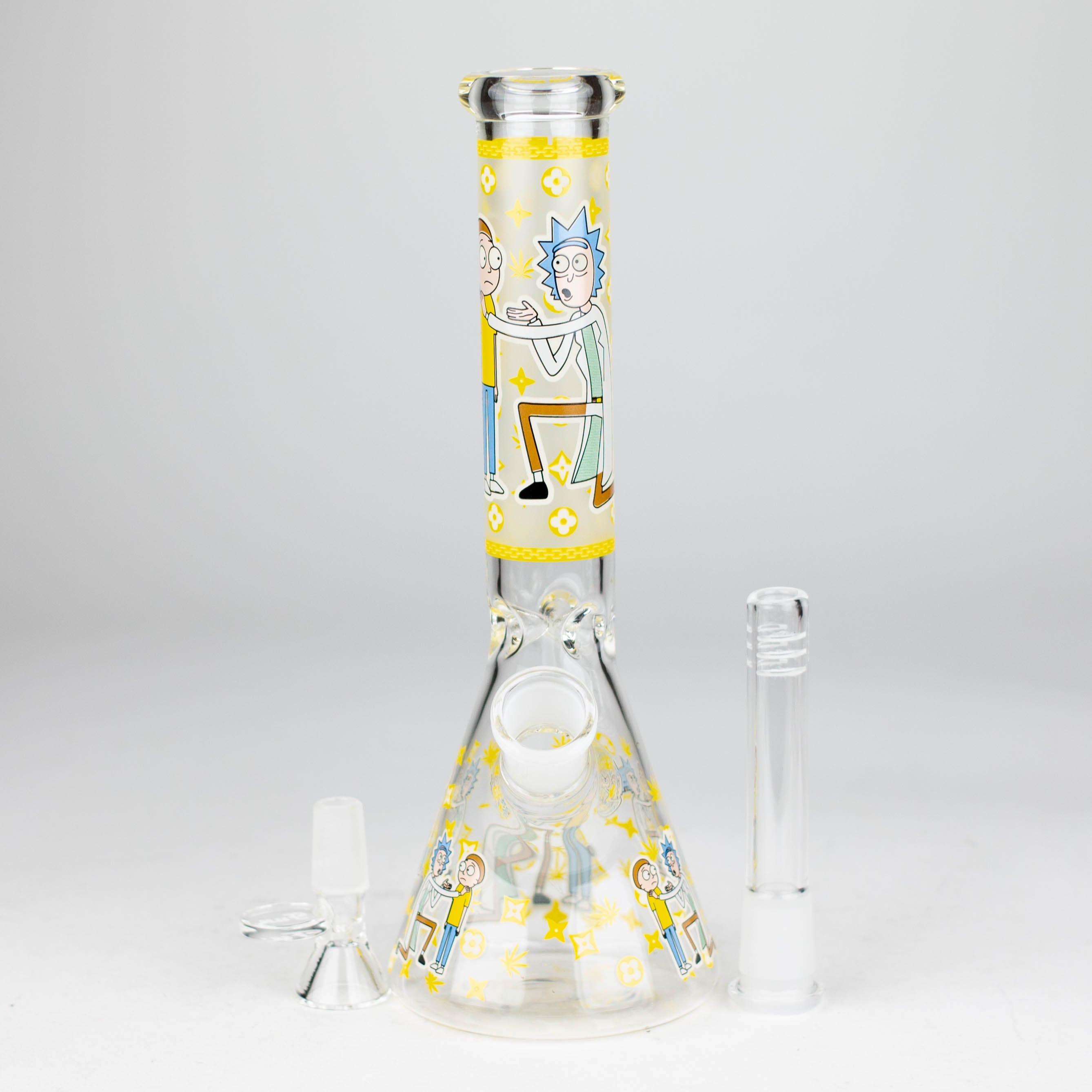 9"  Glow In The Dark 4mm glass bong [S60]