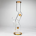 16" Zig-zag glass bong with percolator