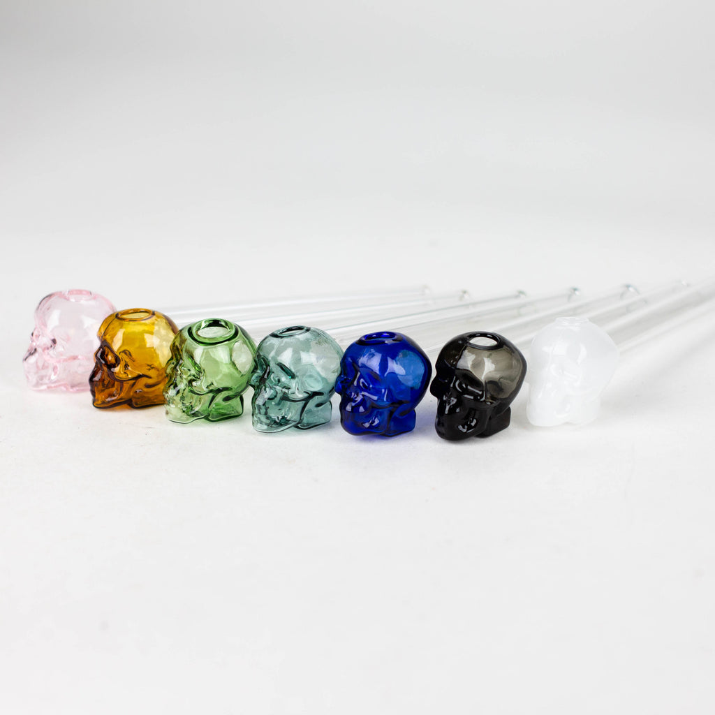 5.5" GLASS Skull oil burnerpipe [AC238-S]