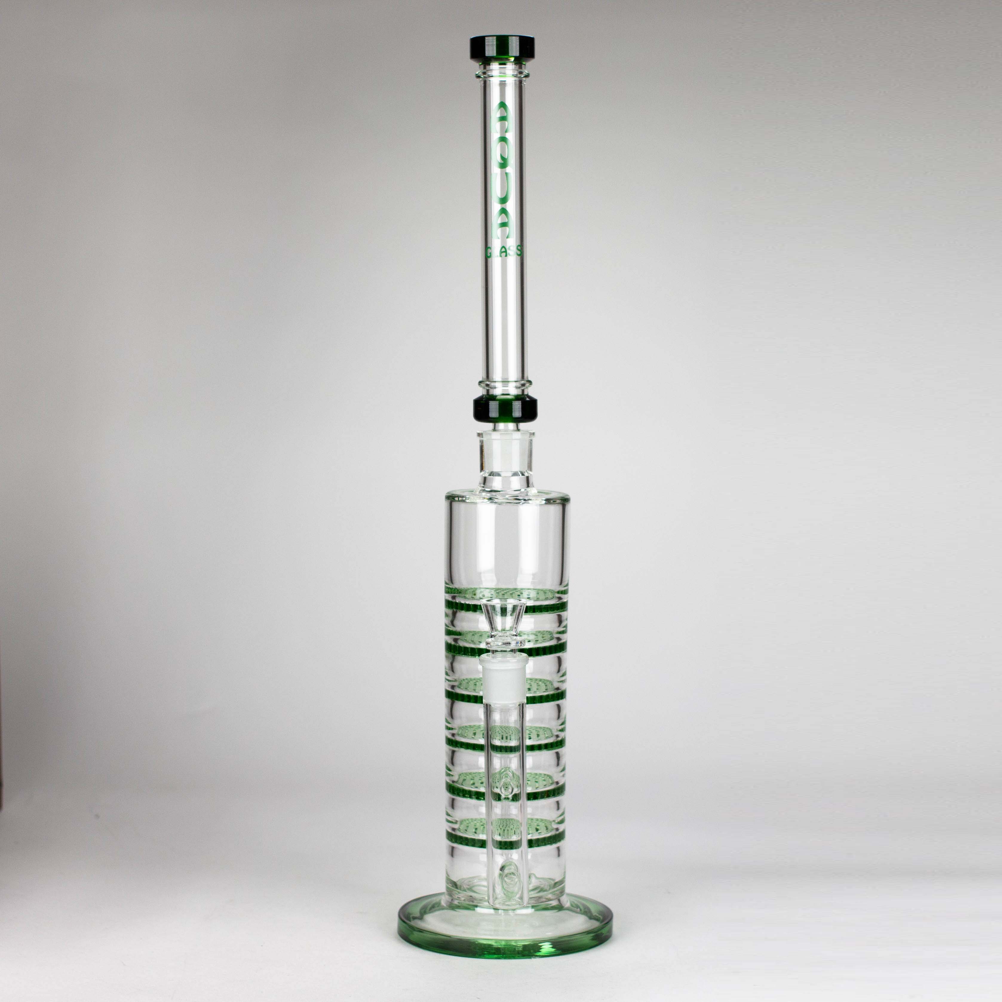 AQUA | 21 " 2-in-1 Multi level honeycomb diffuser glass bong [AQUA019]