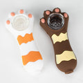 3.2" Silicone cat paw hand pipe