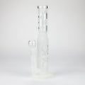 14" Glow in the dark straight tube glass bong with honey comb diffuser