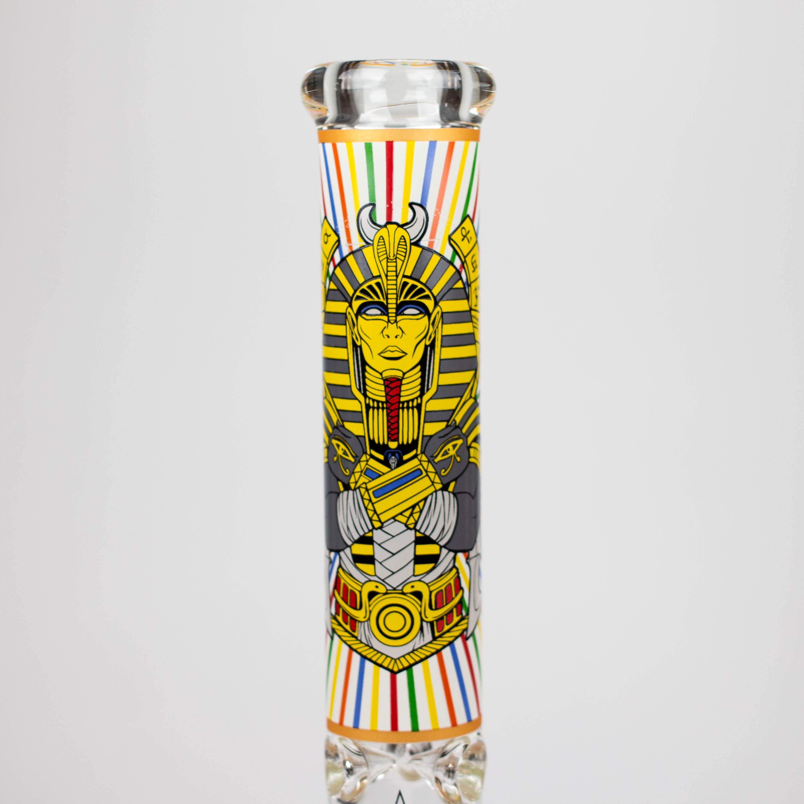 16" Glow in the dark 9mm glass water bong [GBT2301]