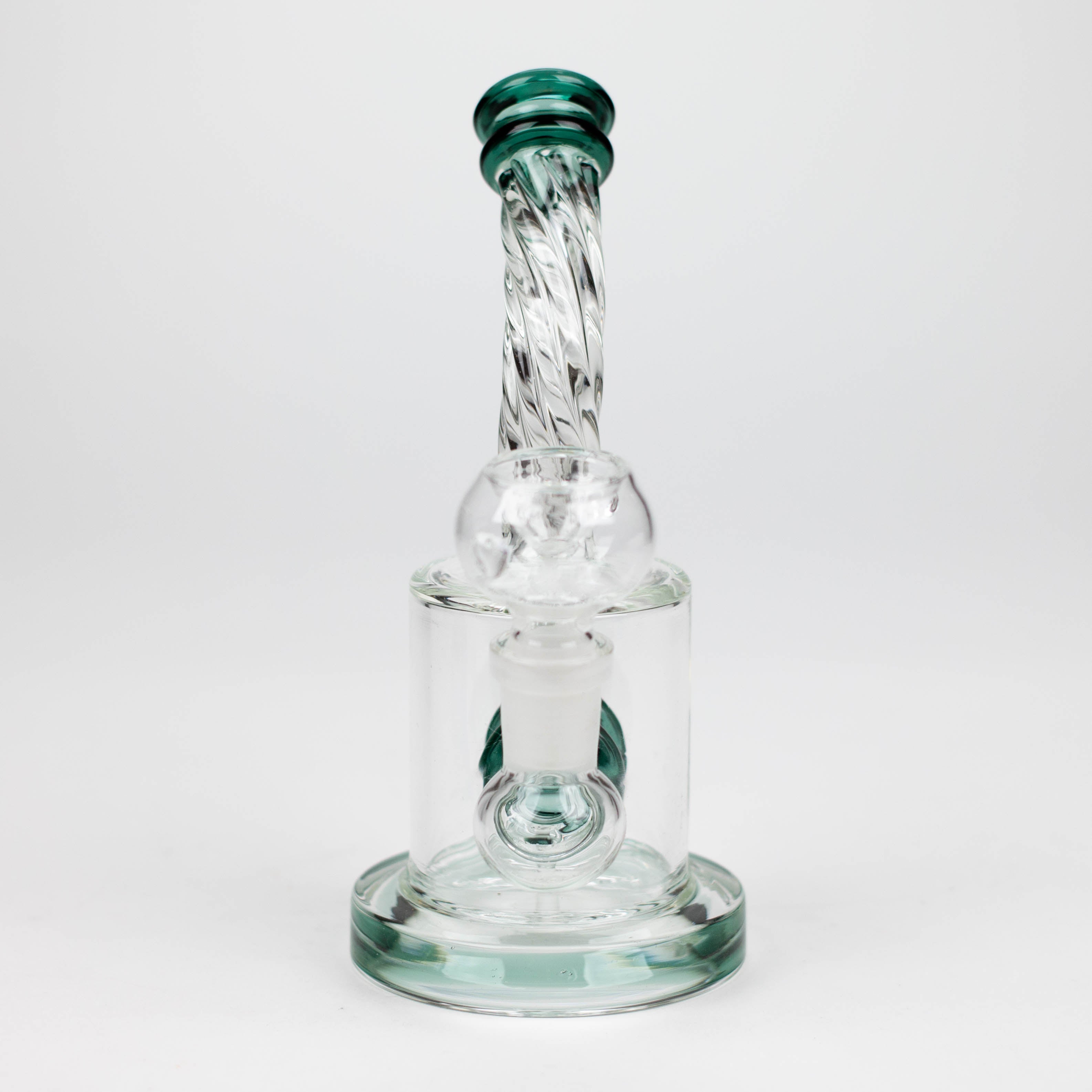 6" Twist glass bent neck glass bong with diffuser