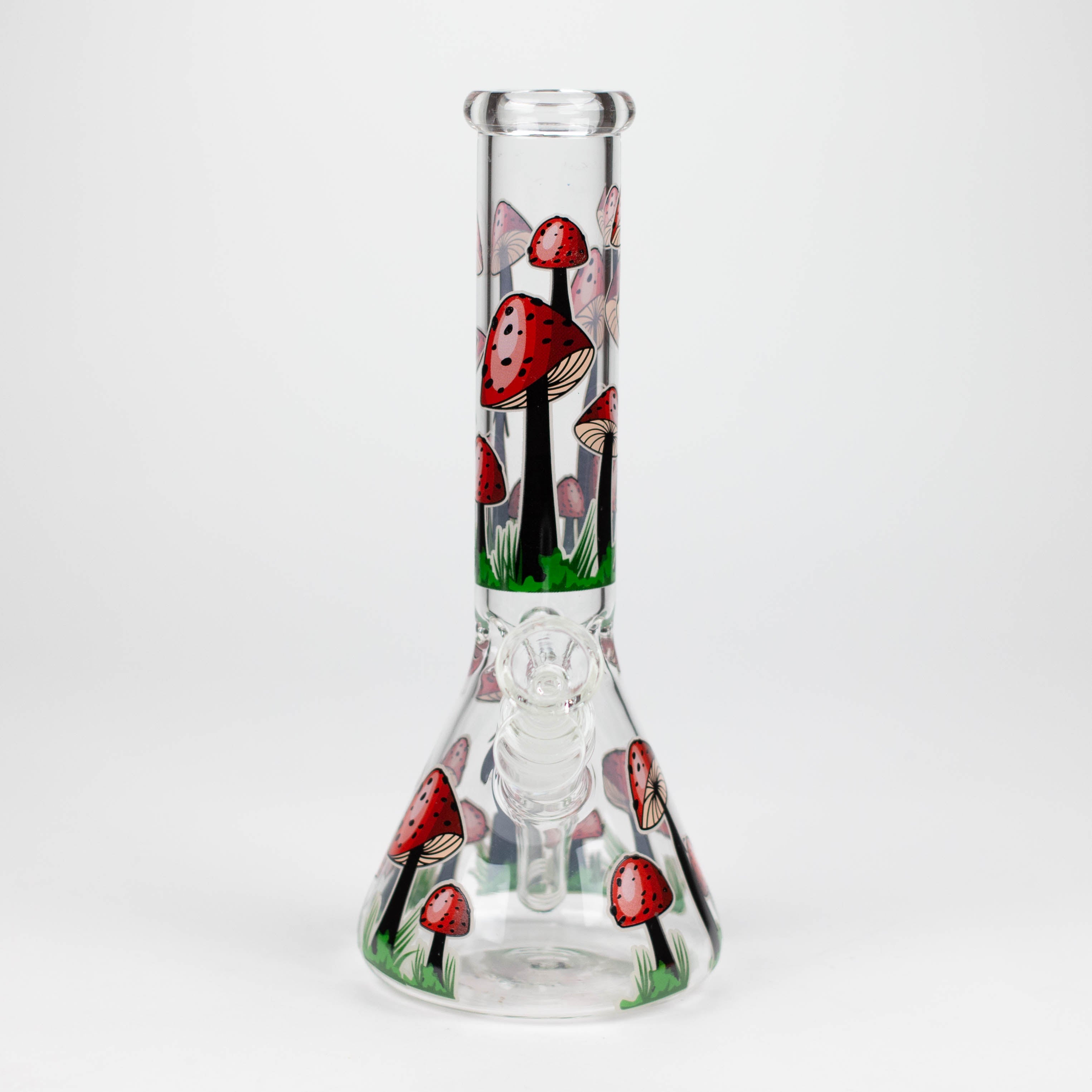 Z10" Glow in the dark Glass Bong With  Mushroom Design