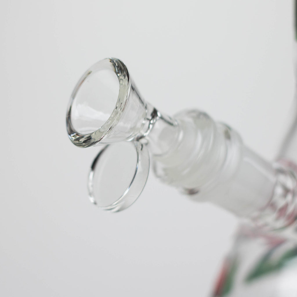 Z10" Glow in the dark Glass Bong With  Mushroom Design