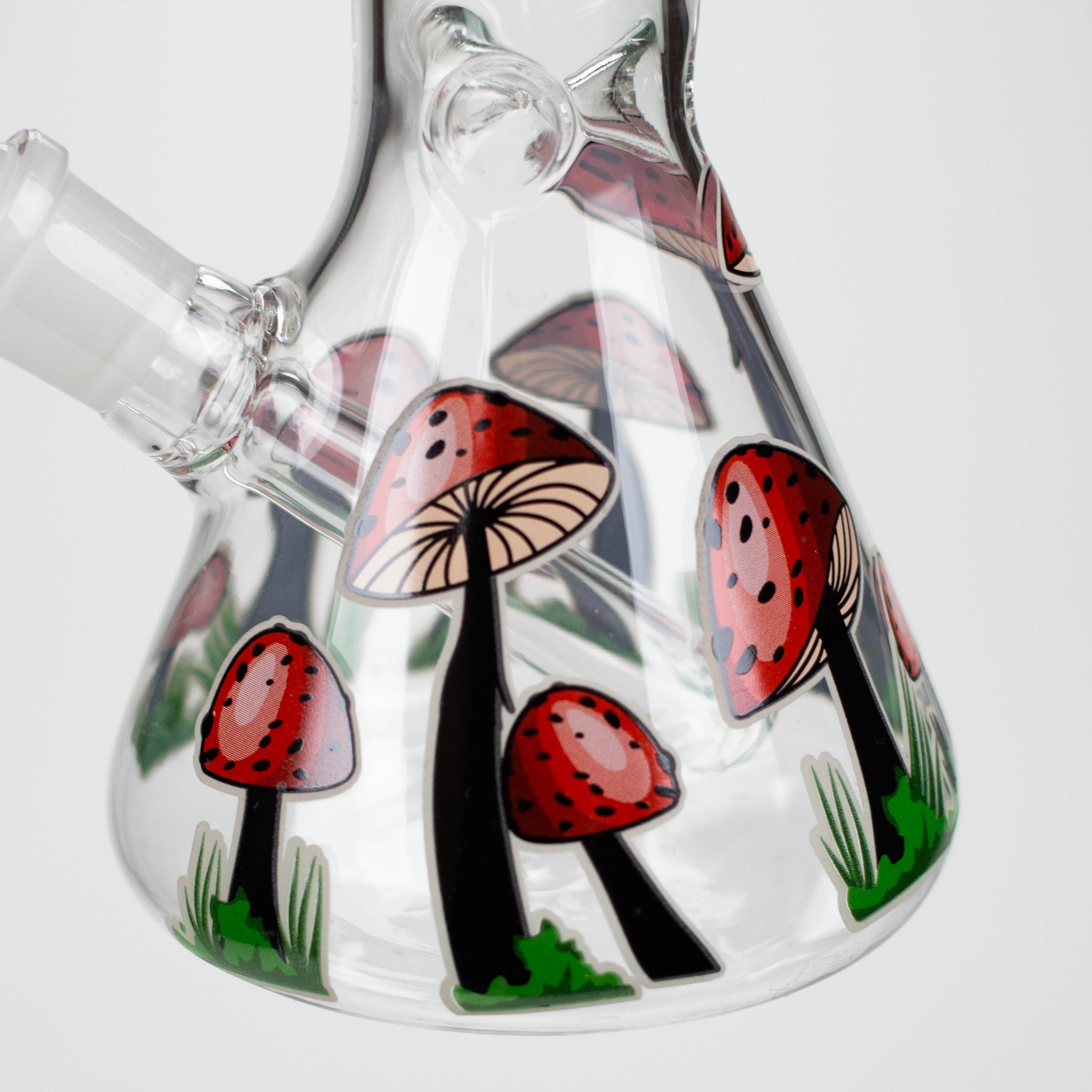 Z10" Glow in the dark Glass Bong With  Mushroom Design