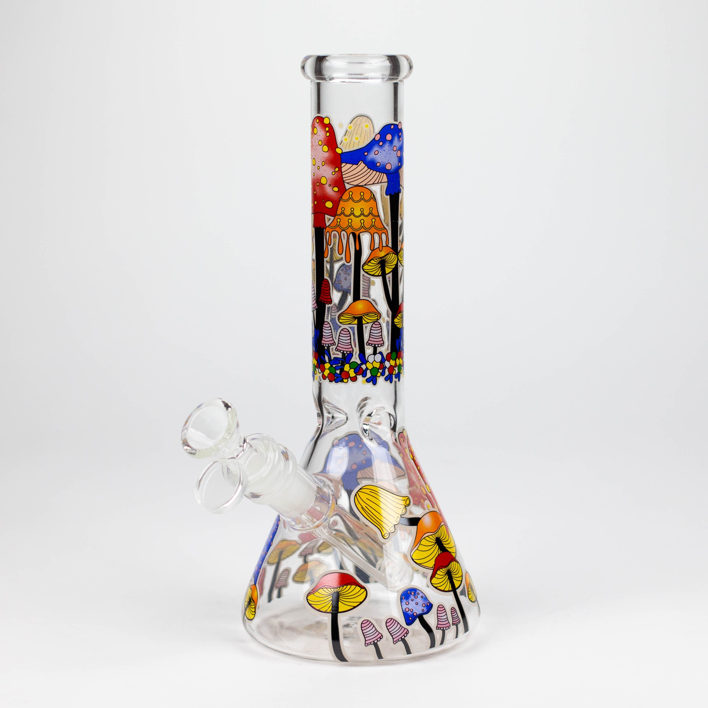 Z10" Glow in the dark Glass Bong With  Mushroom Design