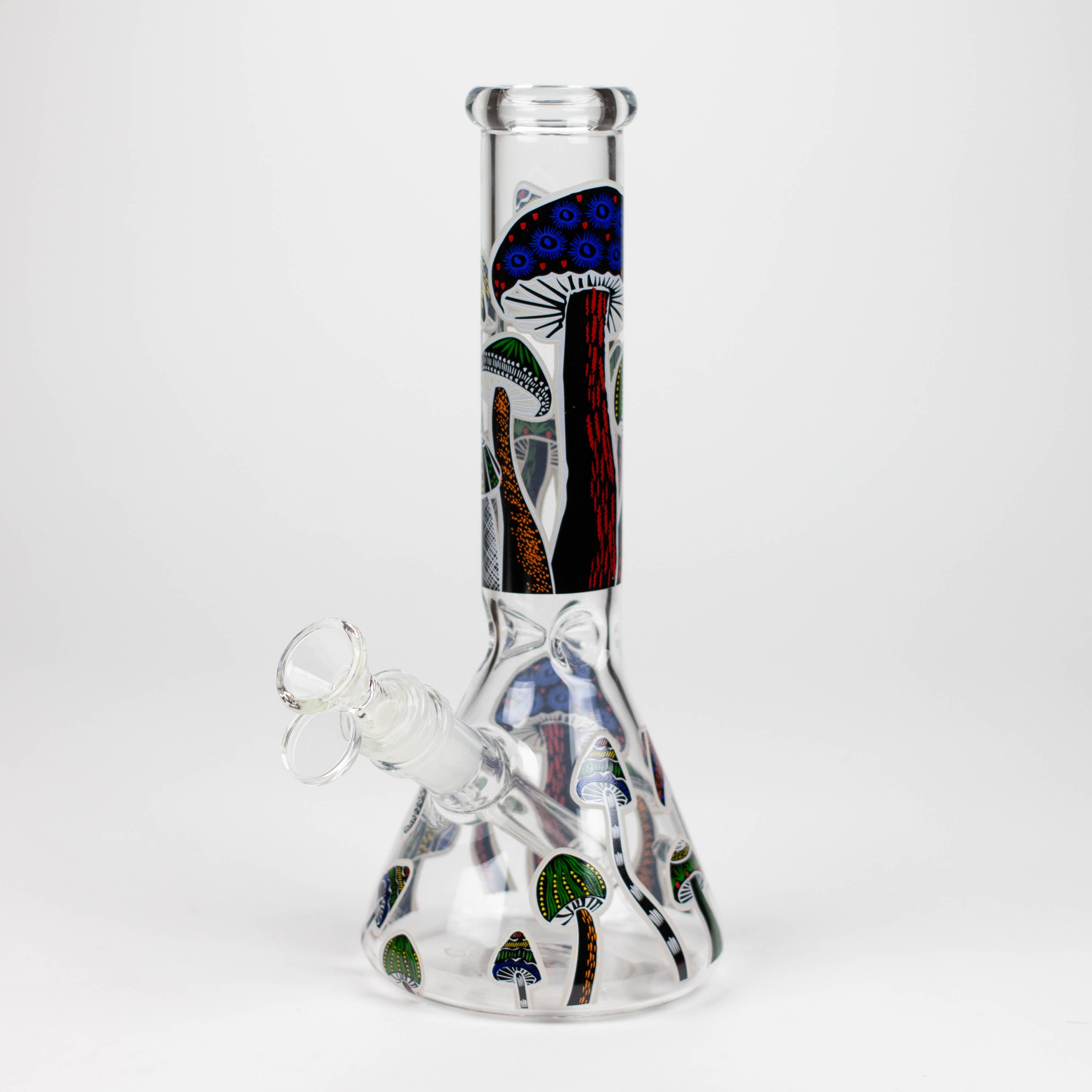 Z10" Glow in the dark Glass Bong With  Mushroom Design