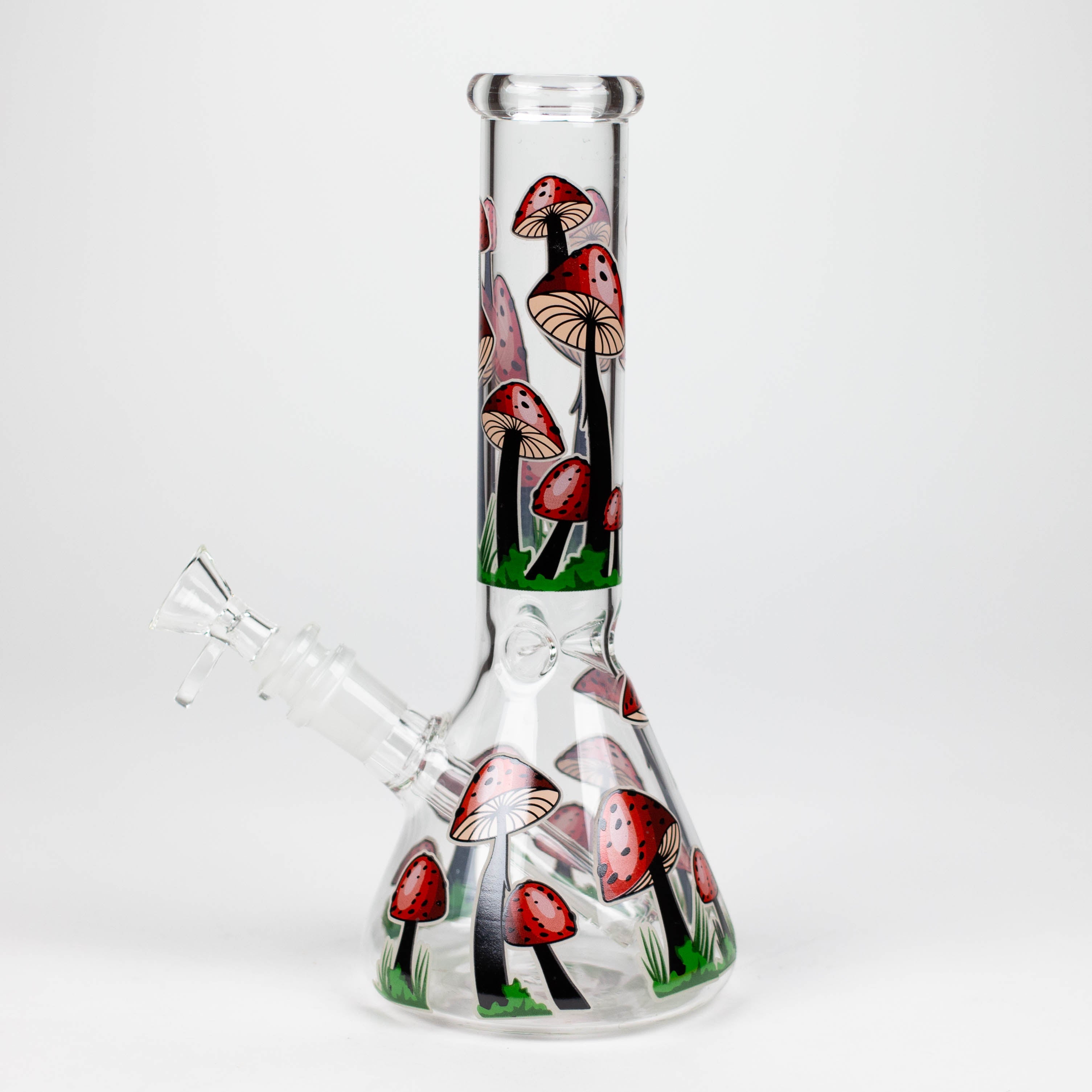 Z10" Glow in the dark Glass Bong With  Mushroom Design