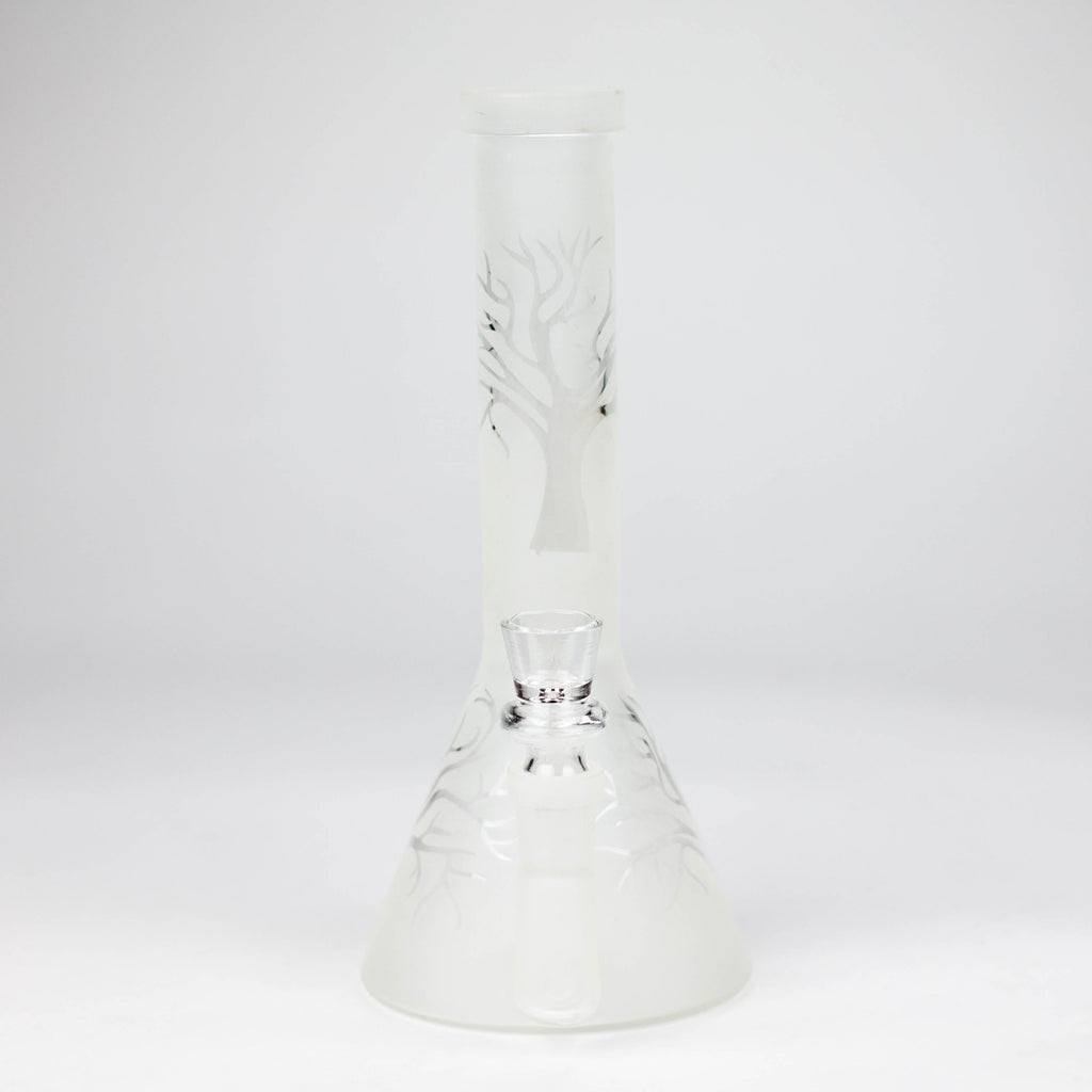8" GLOW IN DARK TREE OF LIFE BEAKER GLASS BONG