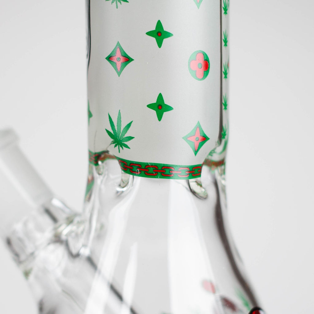 Z10" Glass Bong With Sugar Skull  Design