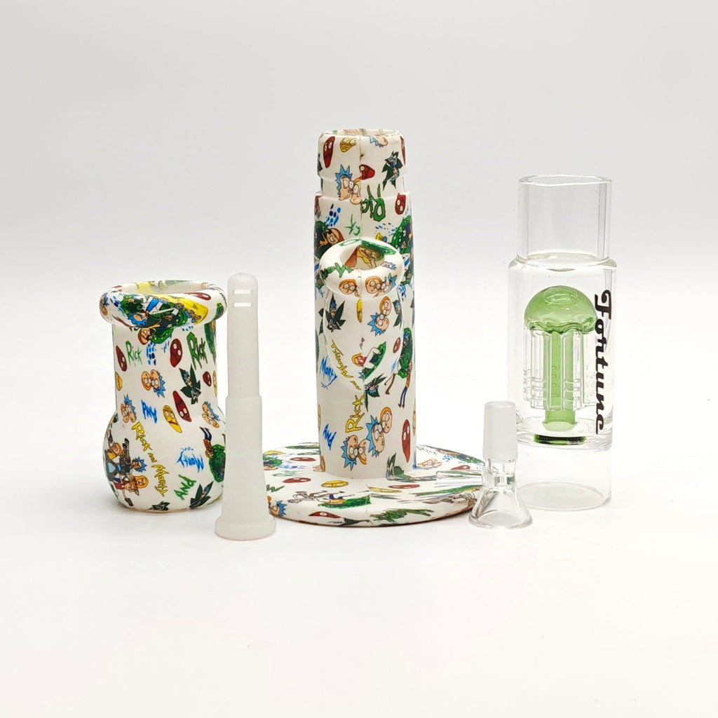 Fortune | 12.5" Silicone Hydrographic Tree Perc Waterpipe