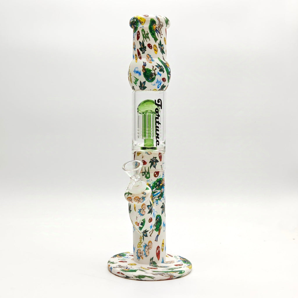 Fortune | 12.5" Silicone Hydrographic Tree Perc Waterpipe