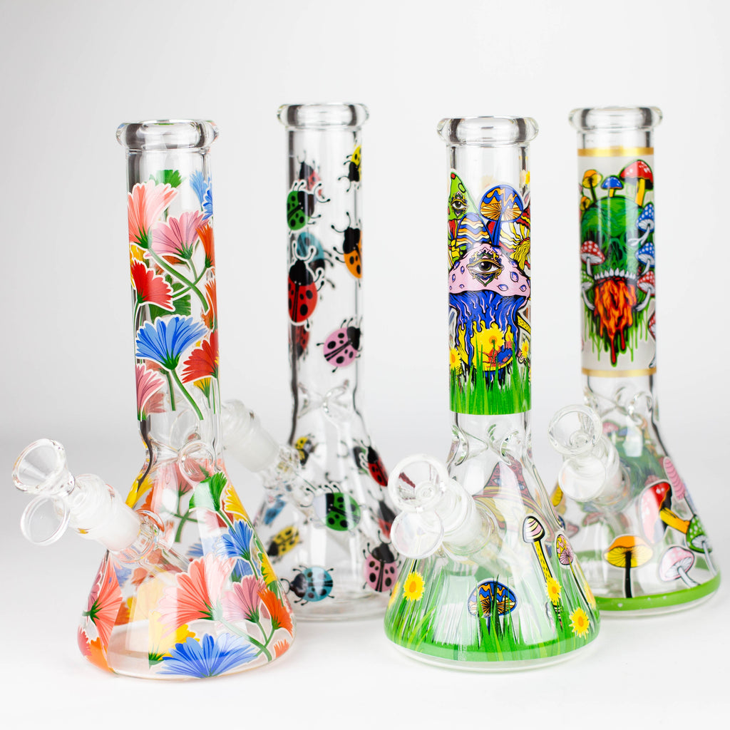 Z10" Glass Bong With The Nature Design