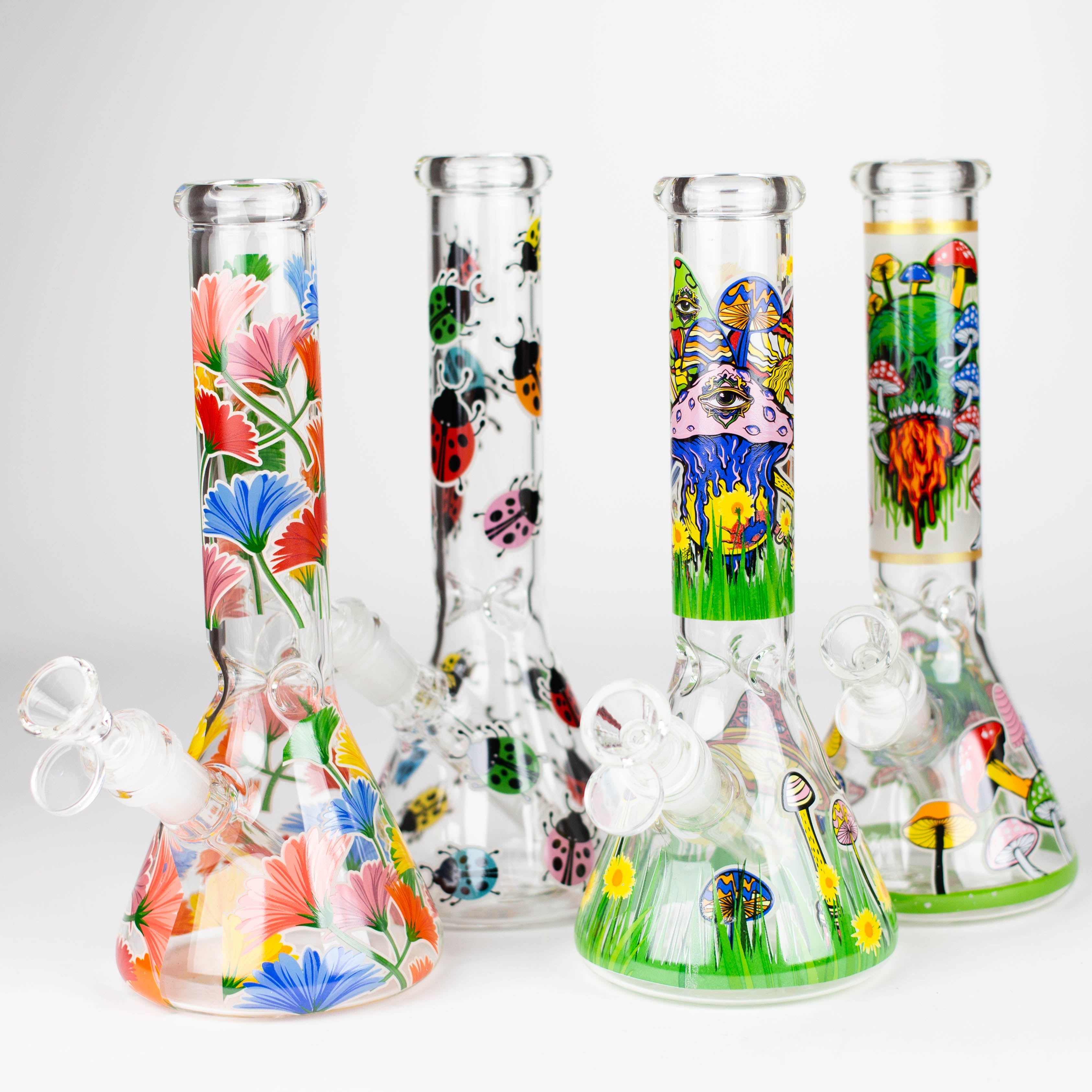 Z10" Glass Bong With The Nature Design
