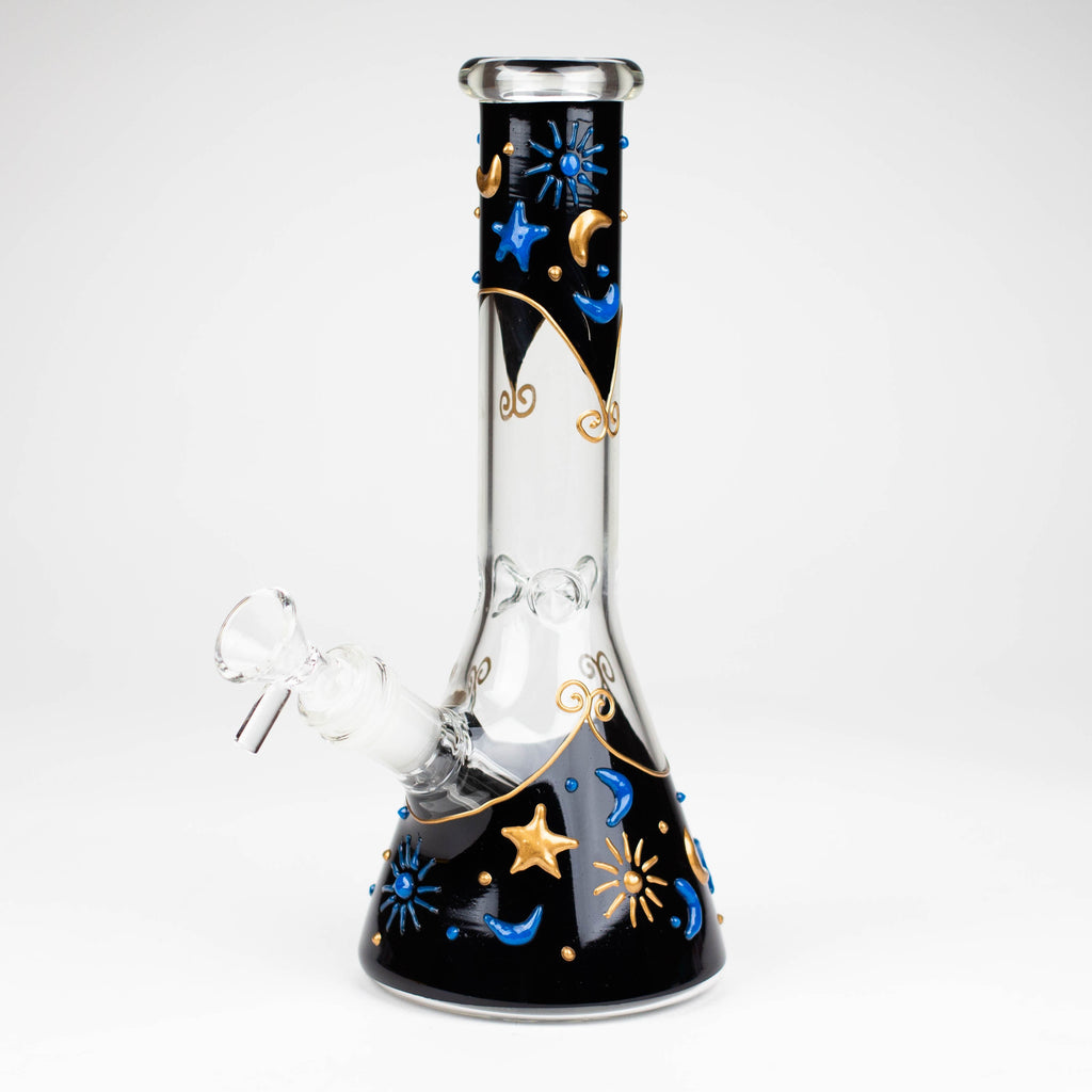 10" 3D Sky Design Glass Beaker Bong