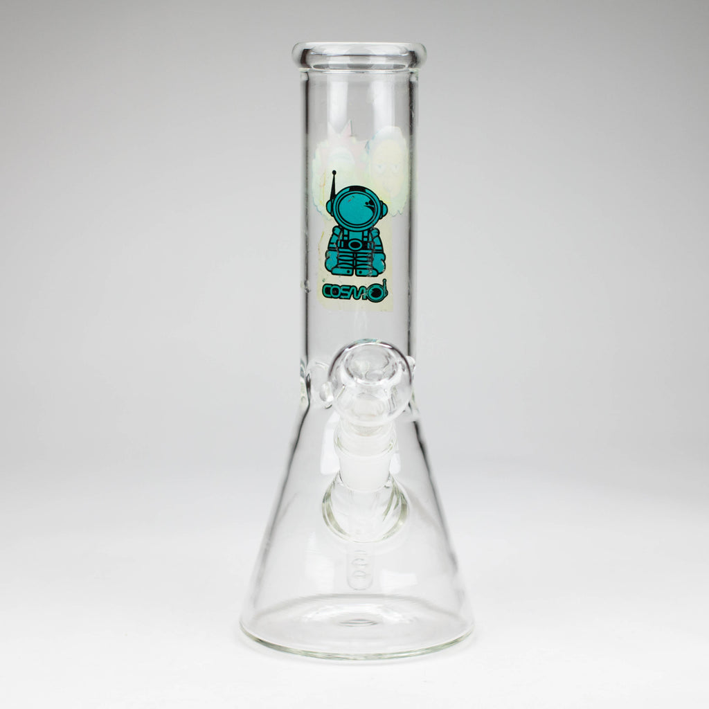 10" clear beaker glass water bong