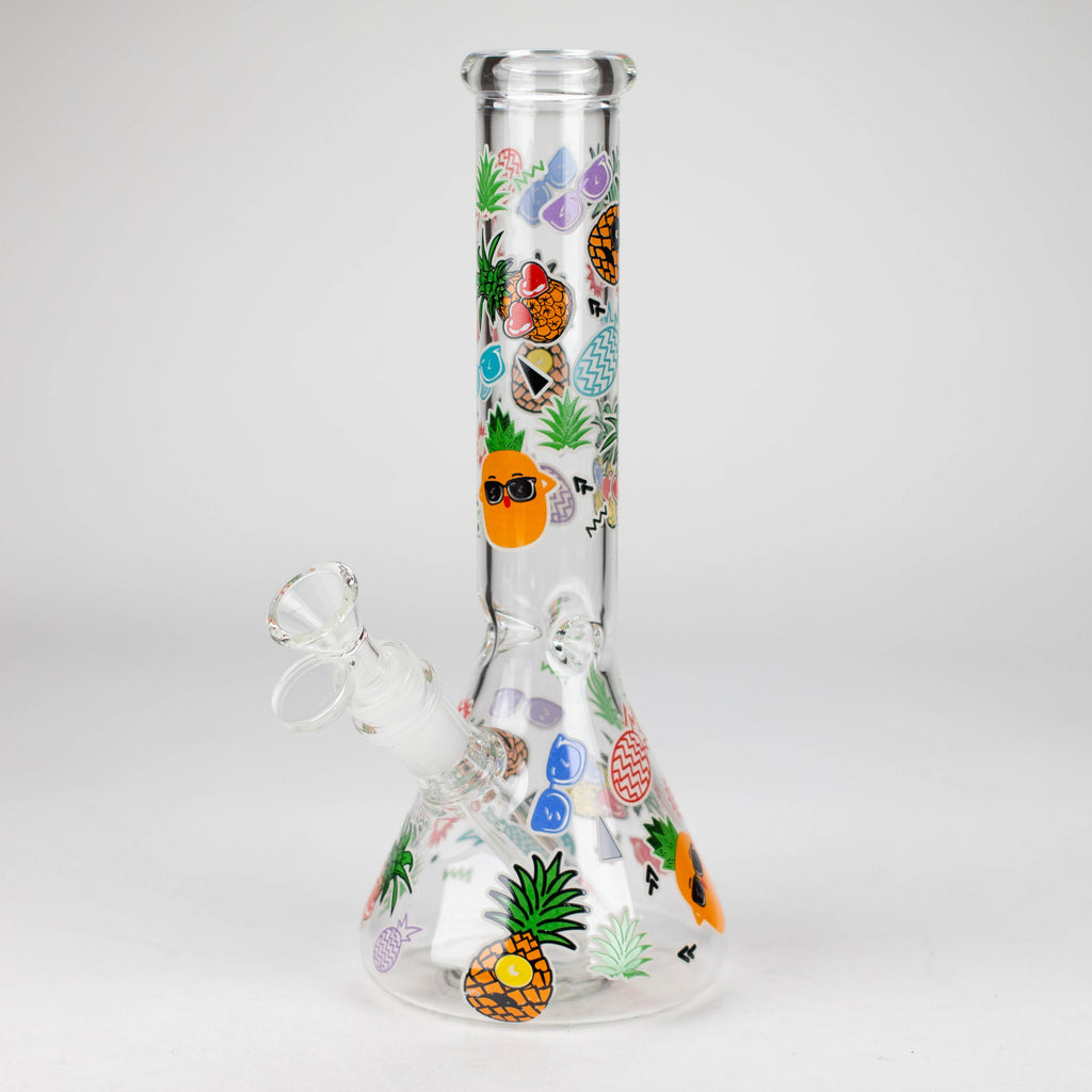 Z10" Glass Bong With Cartoon Design