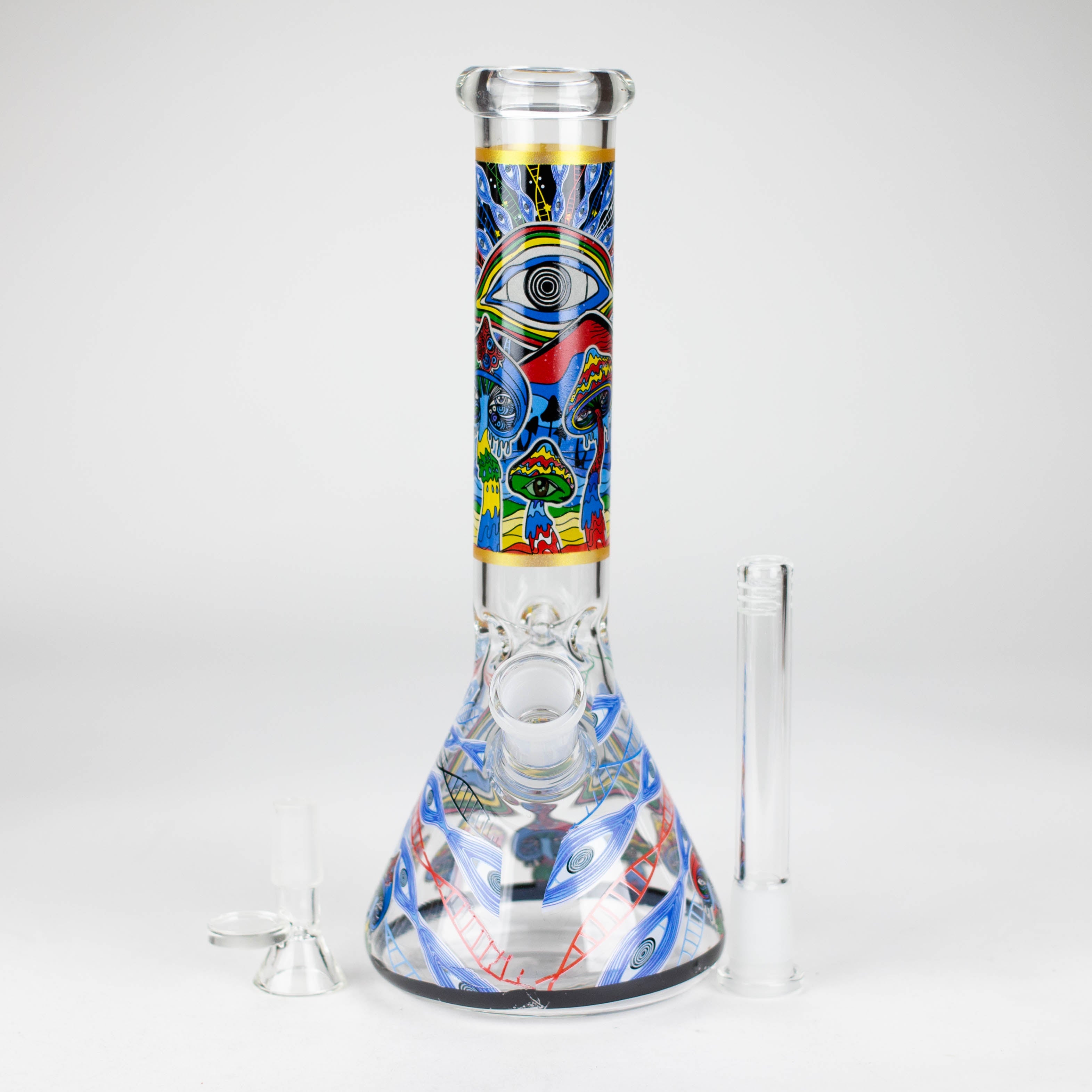 Z10" Glass Bong With Eye Design