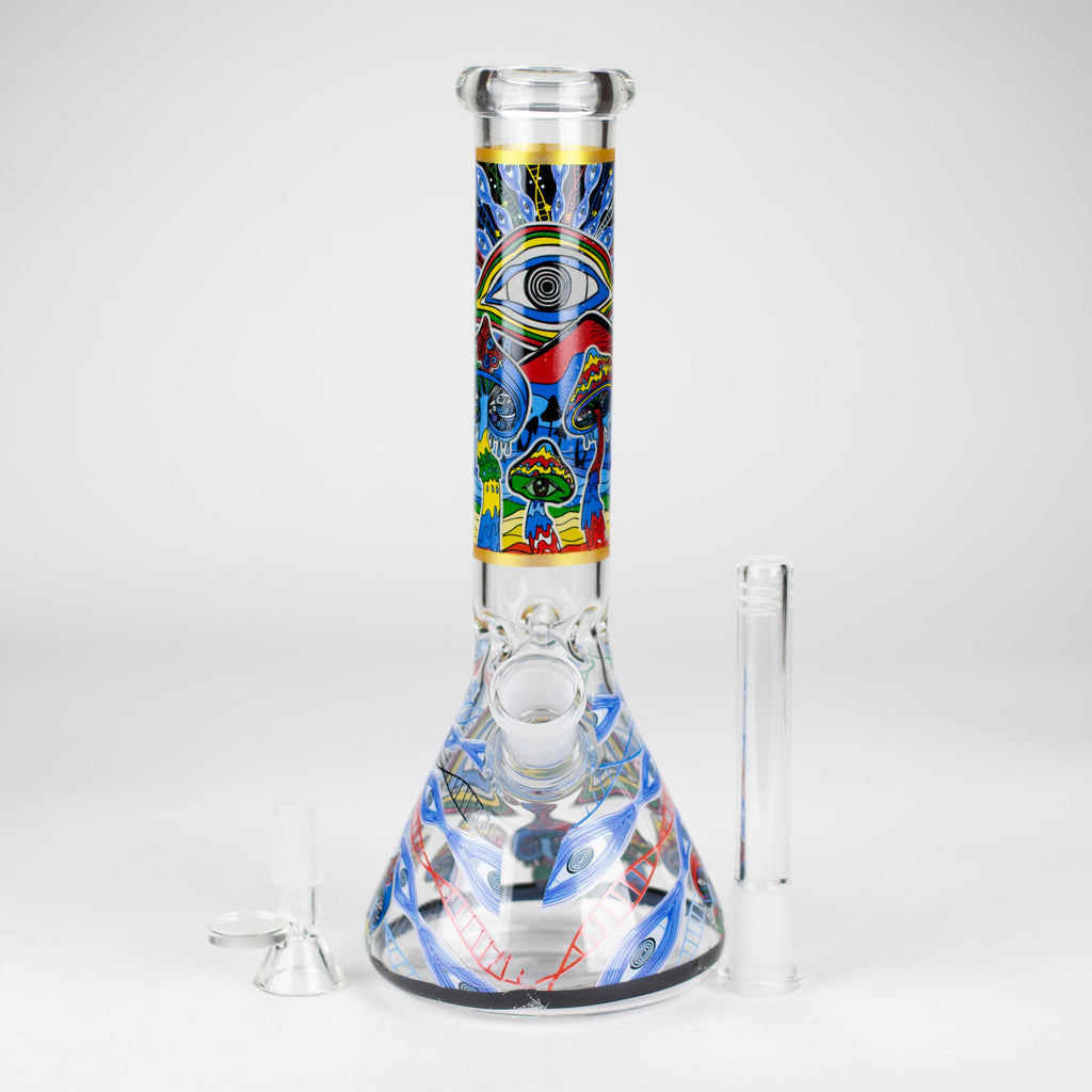 Z10" Glass Bong With Eye Design