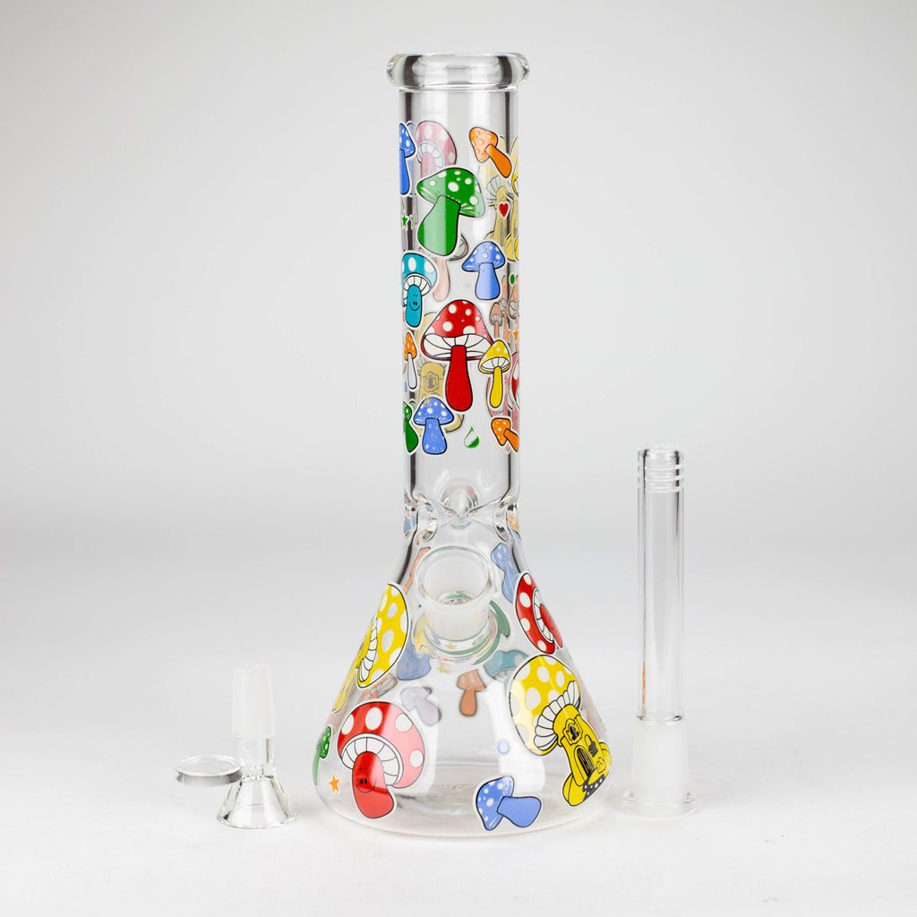 Z10" Glass Bong With Cartoon Design