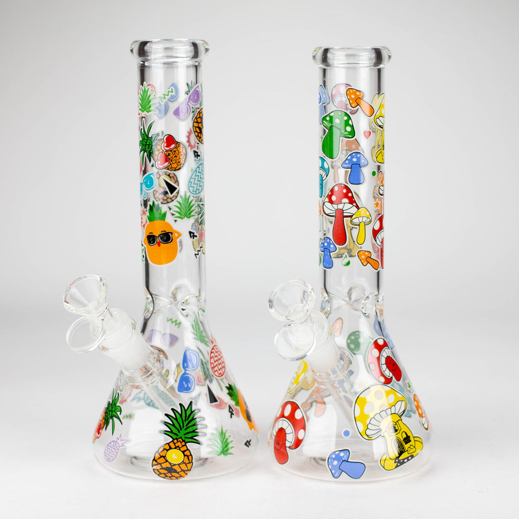 Z10" Glass Bong With Cartoon Design