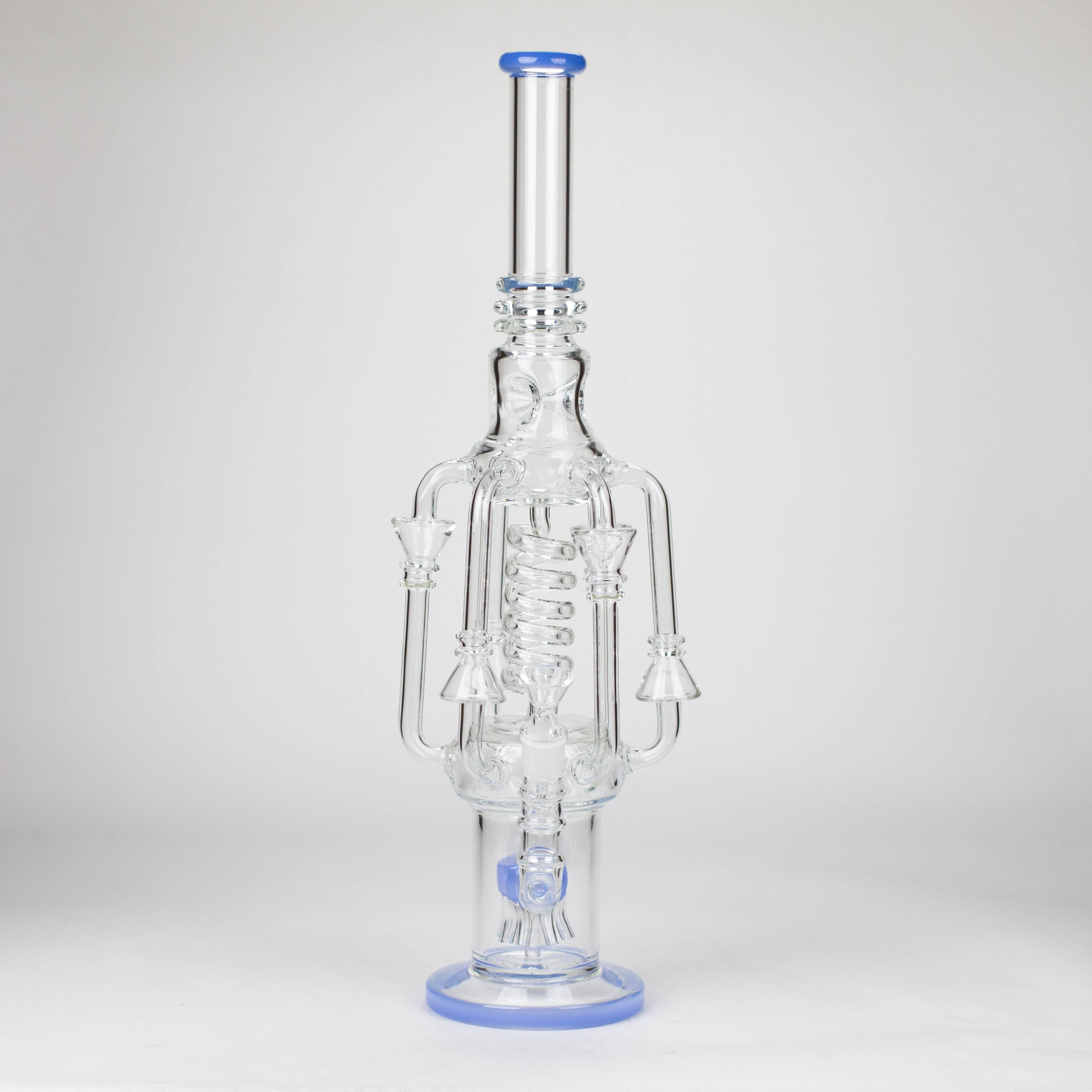 19" Coil Glass water recycler bong [C1576]