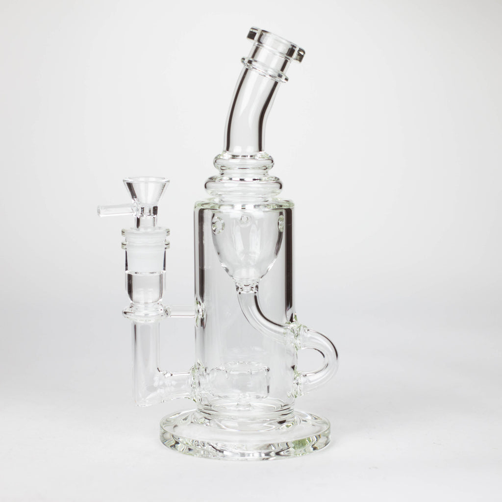 10″ Straight Tube Recycler Glass Bong [C1555]