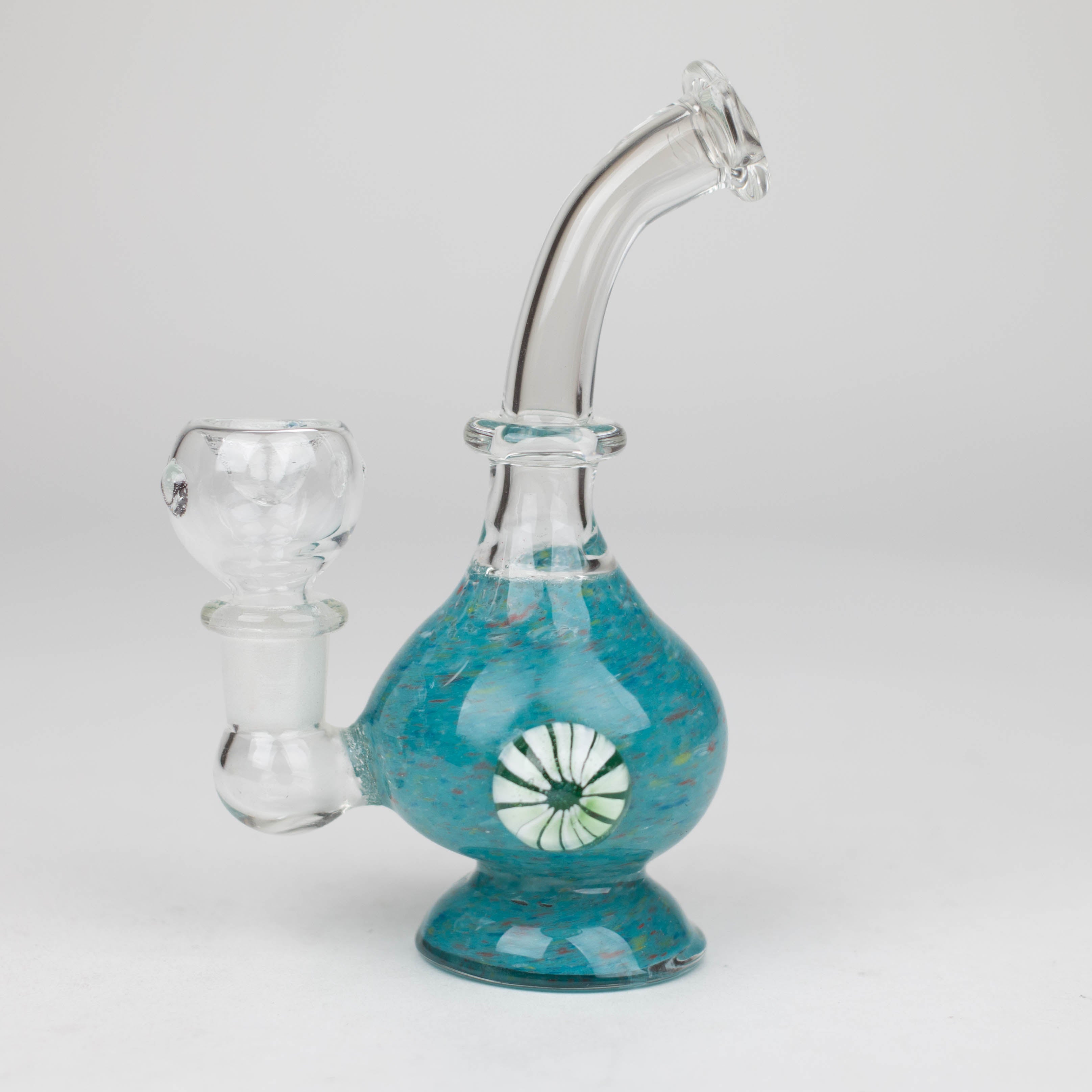 6" Bent neck bong with decoration-Color Assorted