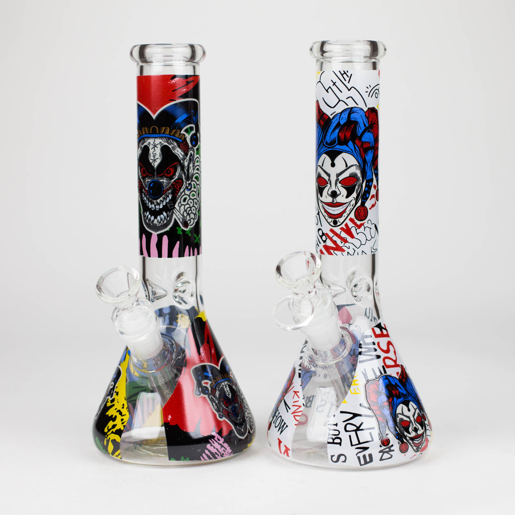 Z10" Glass Bong With Clown Design