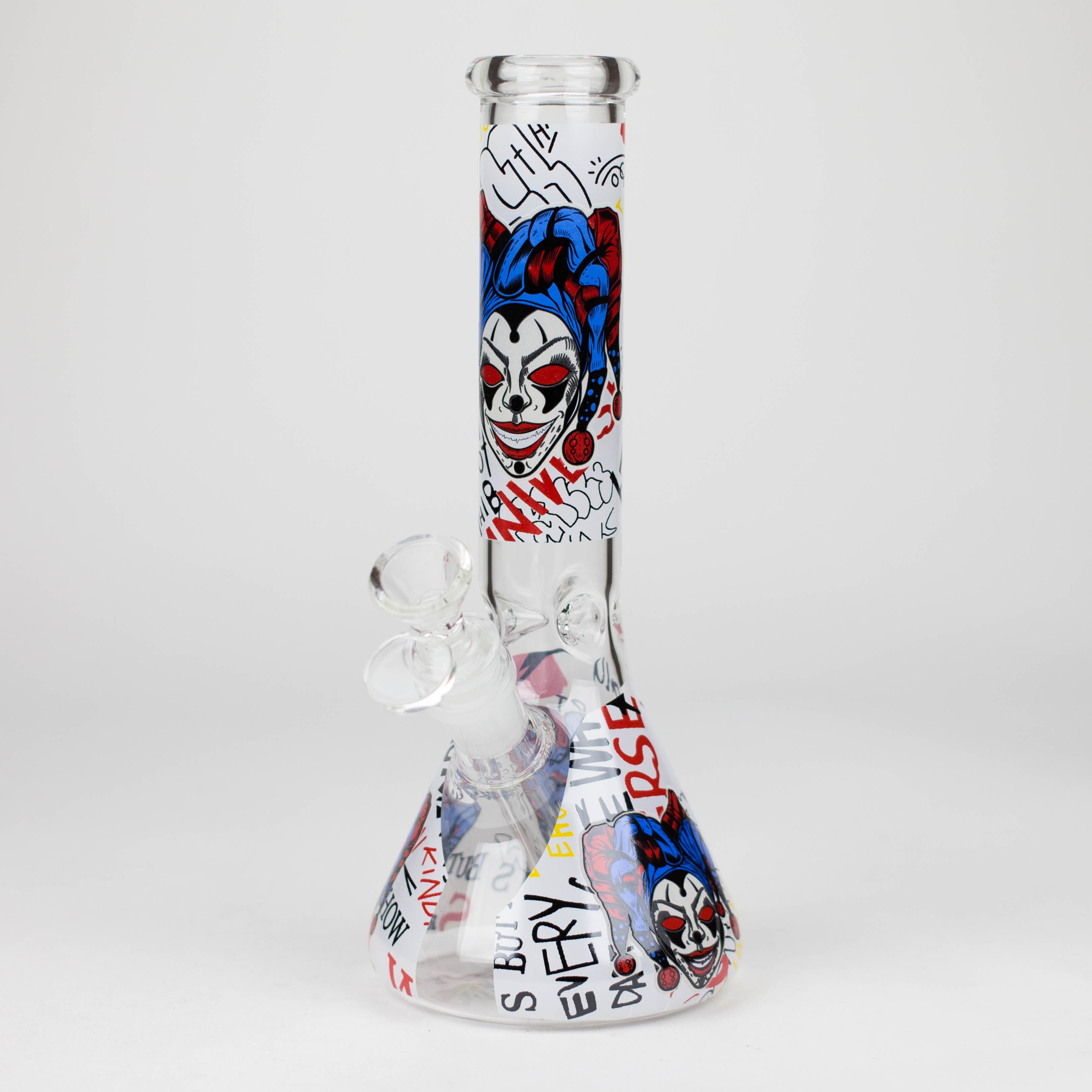 Z10" Glass Bong With Clown Design