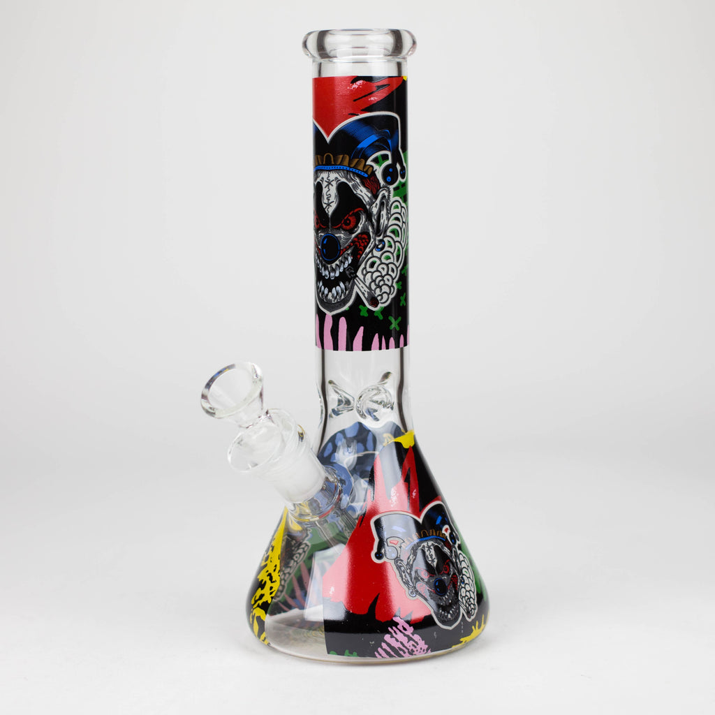 Z10" Glass Bong With Clown Design