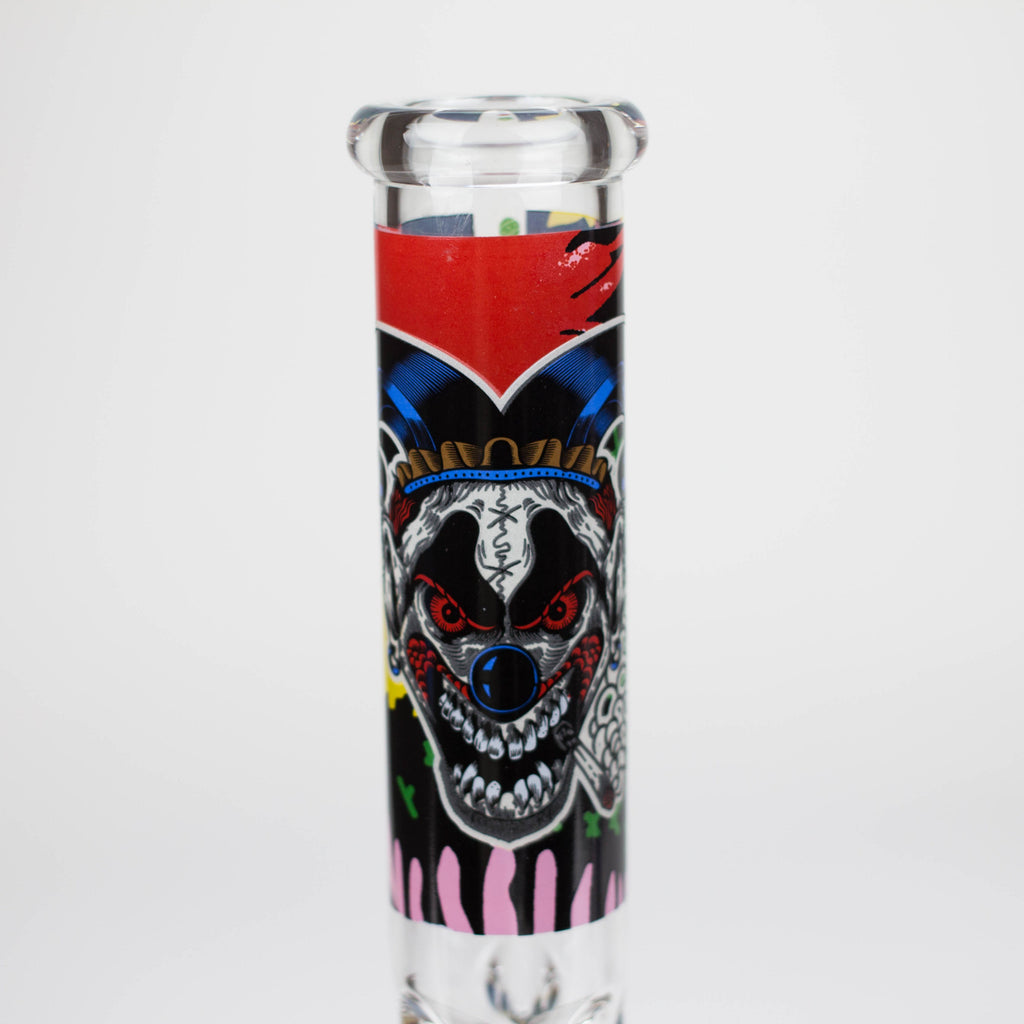 Z10" Glass Bong With Clown Design