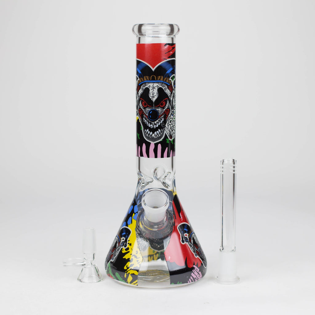 Z10" Glass Bong With Clown Design